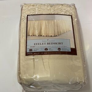 Ivory Eyelet Bedskirt by Home Classics twin bed skirt